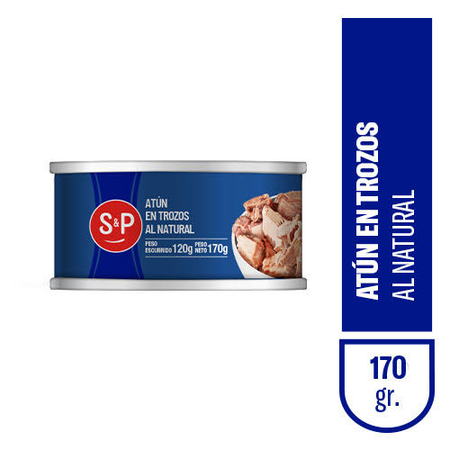 ATUN DESMENUZADO   S Y P   170GRS AL NATURAL  (comprando 3 o más precio may